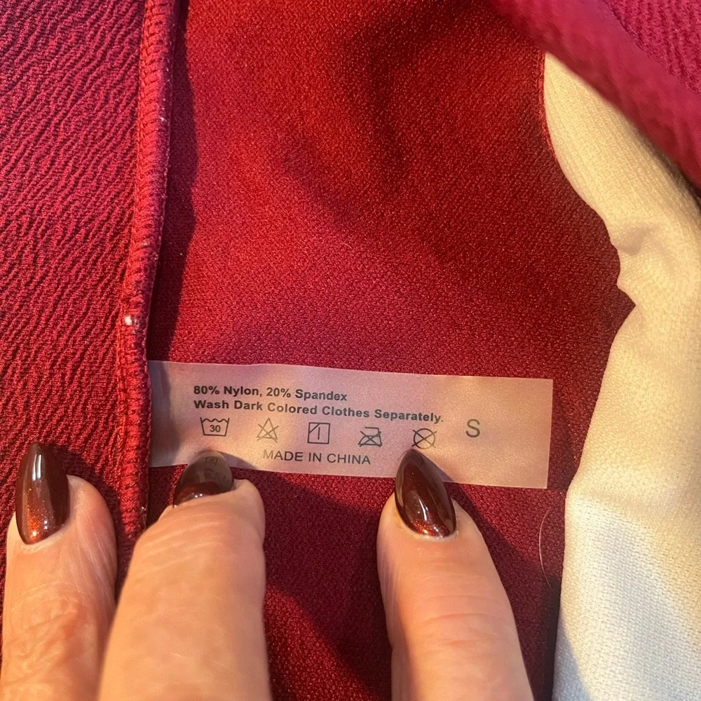 #342 No Boundaries Light Blue and Burgundy Bikini Set. Two for the price of one - Picture 8 of 9